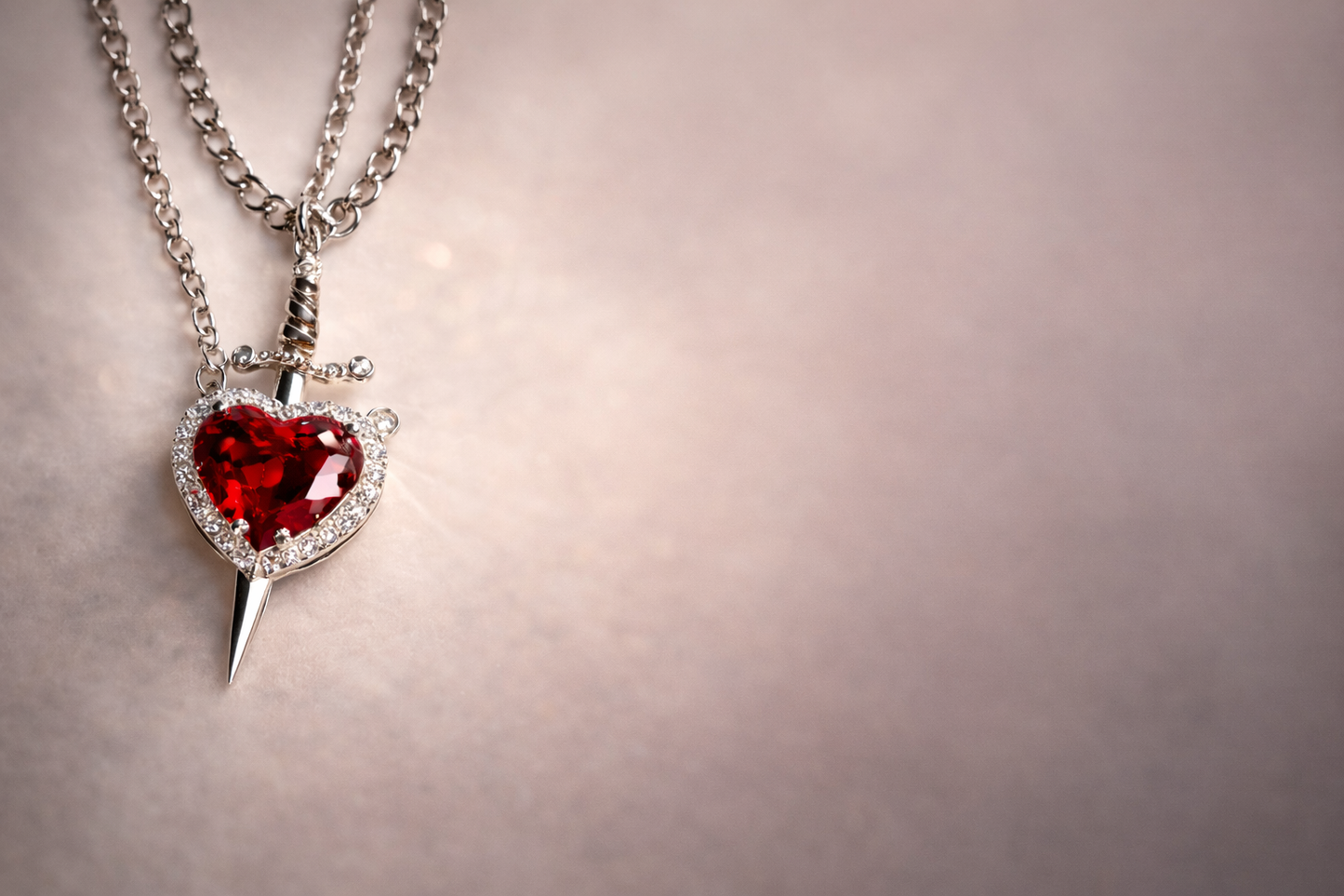 Eternal Bond™ Heart & Sword Necklace