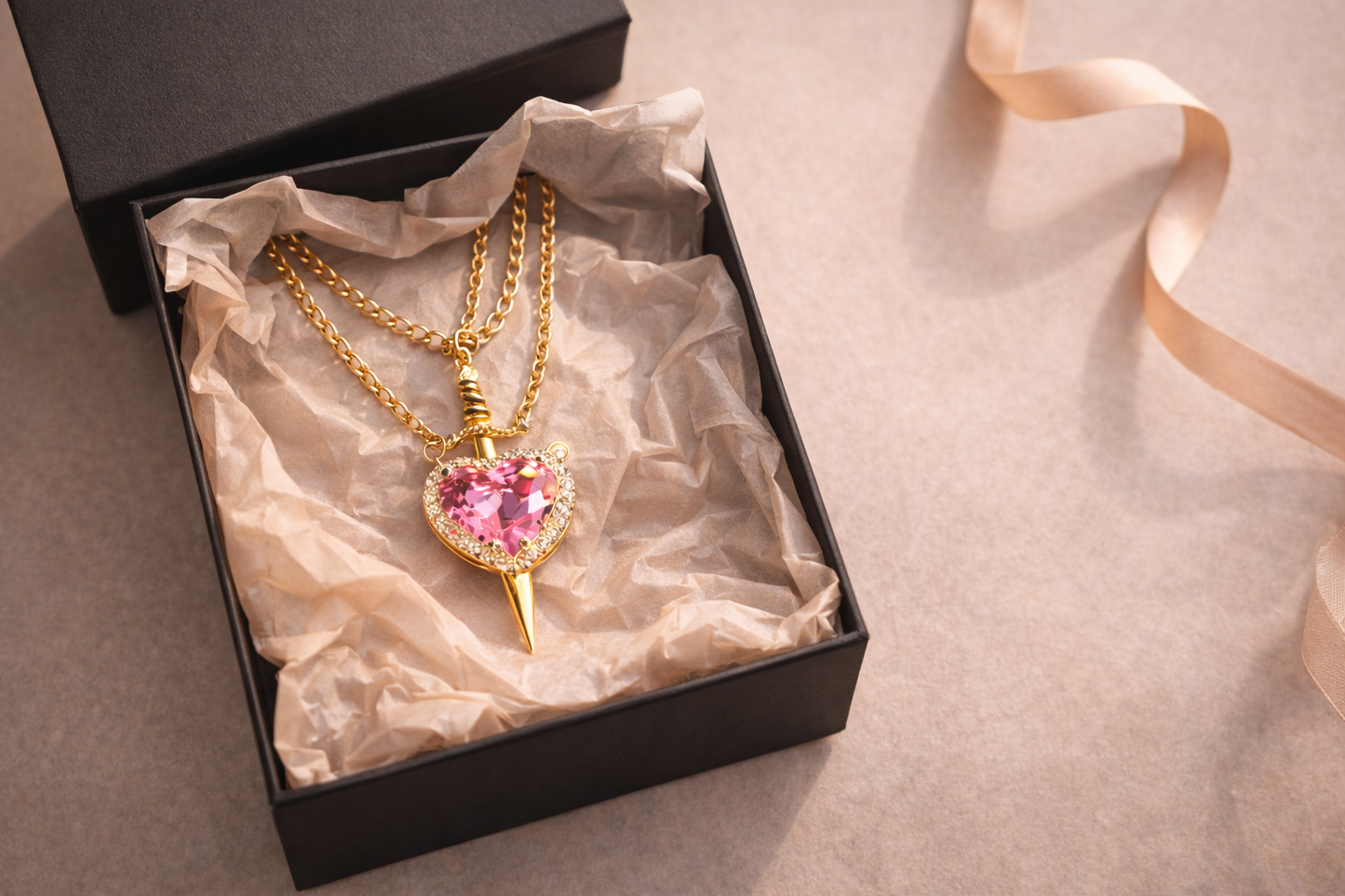 Eternal Bond™ Heart & Sword Necklace