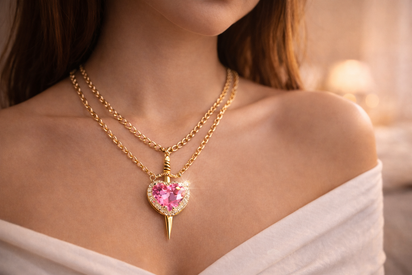 Eternal Bond™ Heart & Sword Necklace